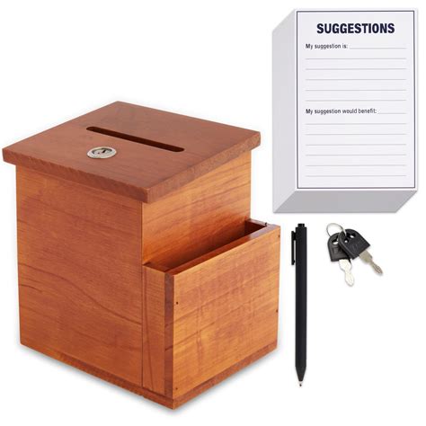 lockable metal suggestion box|wooden suggestion box with lock.